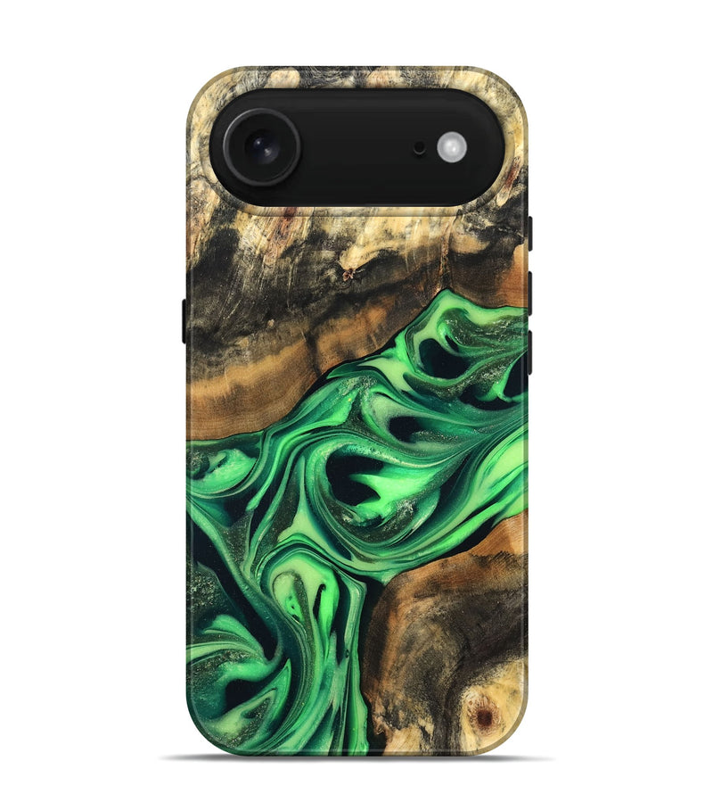 iPhone 17 Air Wood Live Edge Phone Case - Keilani (Green, 822781)