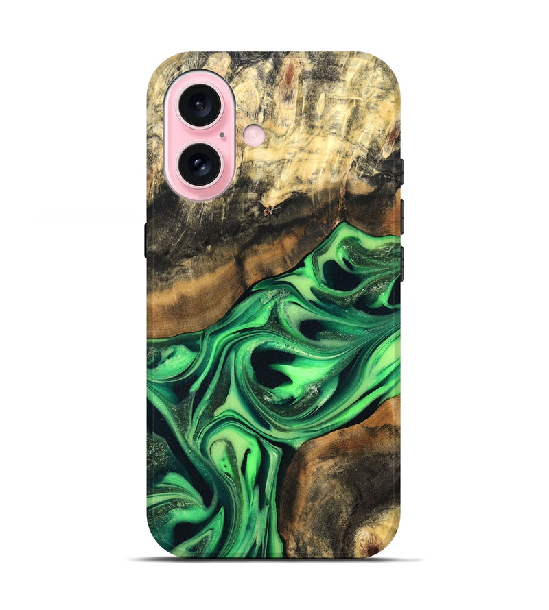 iPhone 17 Wood Live Edge Phone Case - Keilani (Green, 822781)