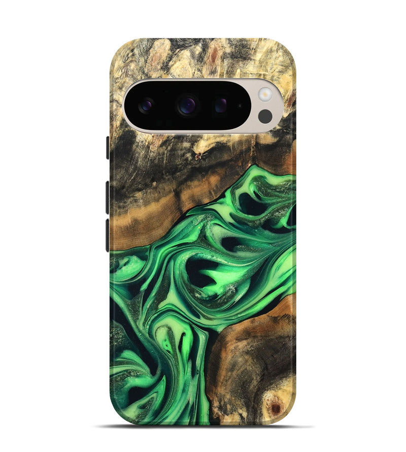 Pixel 10 Wood Live Edge Phone Case - Keilani (Green, 822781)