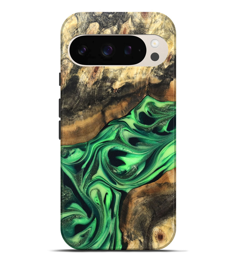 Pixel 10 Pro XL Wood Live Edge Phone Case - Keilani (Green, 822781)