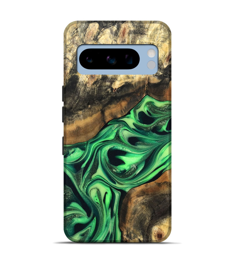 Pixel 8 Pro Wood Live Edge Phone Case - Keilani (Green, 822781)