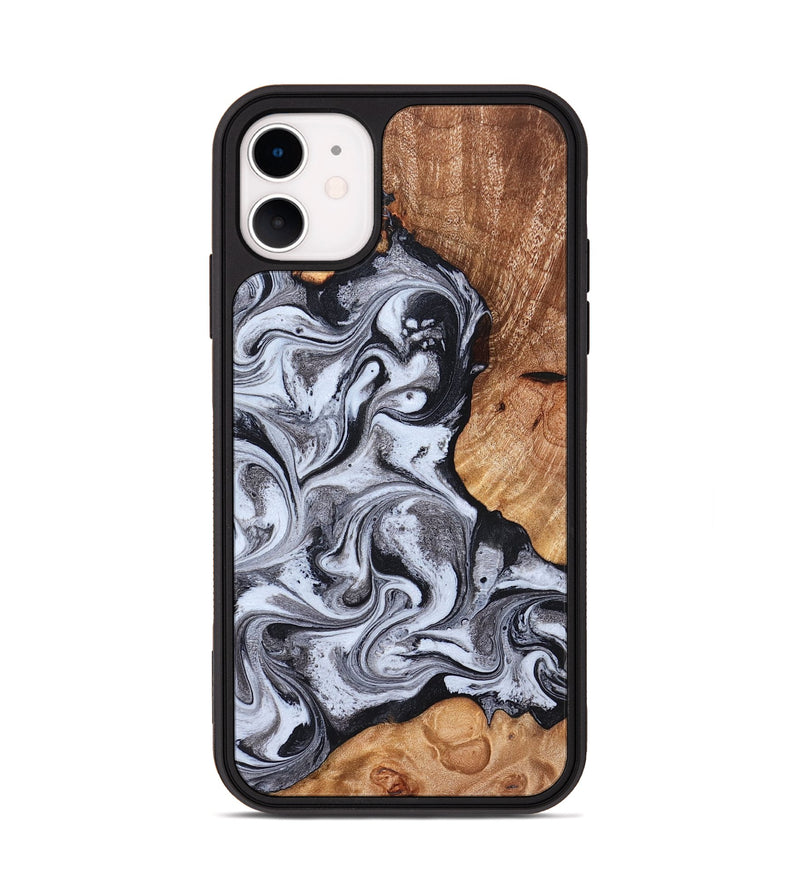 iPhone 11 Wood Phone Case - Leda (Black & White, 822783)