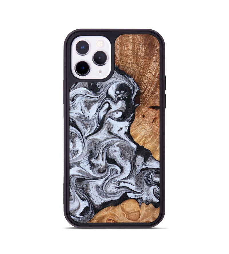 iPhone 11 Pro Wood Phone Case - Leda (Black & White, 822783)