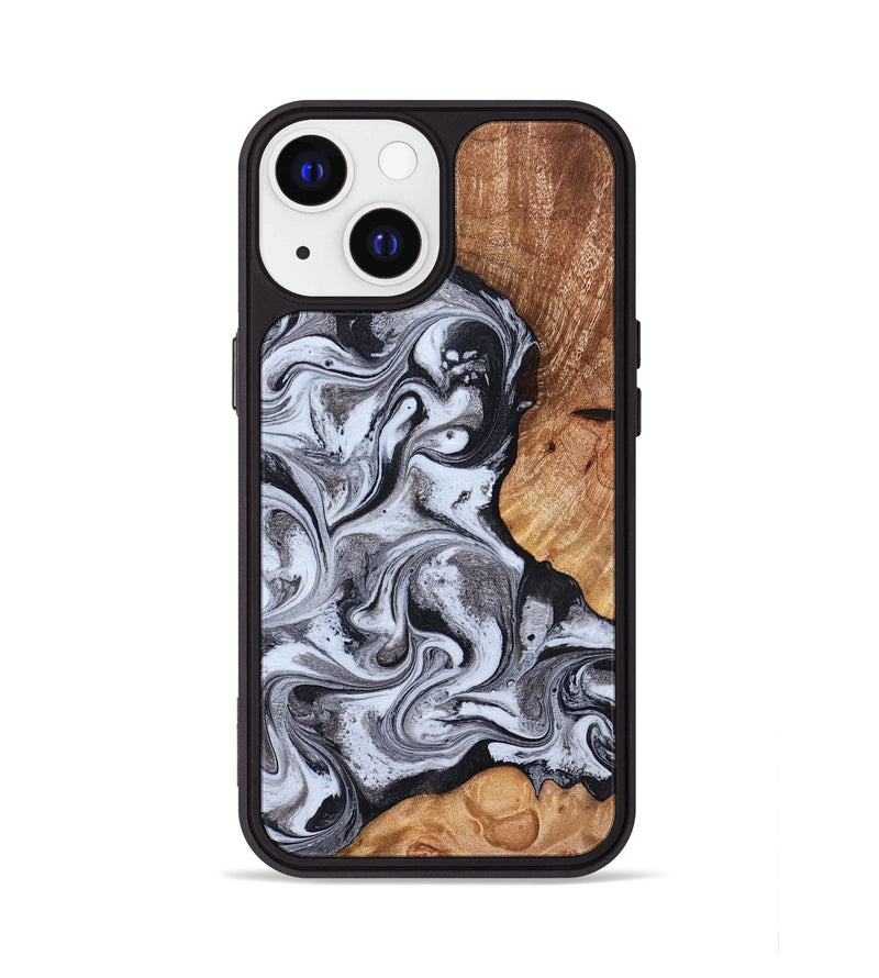 iPhone 13 Wood Phone Case - Leda (Black & White, 822783)