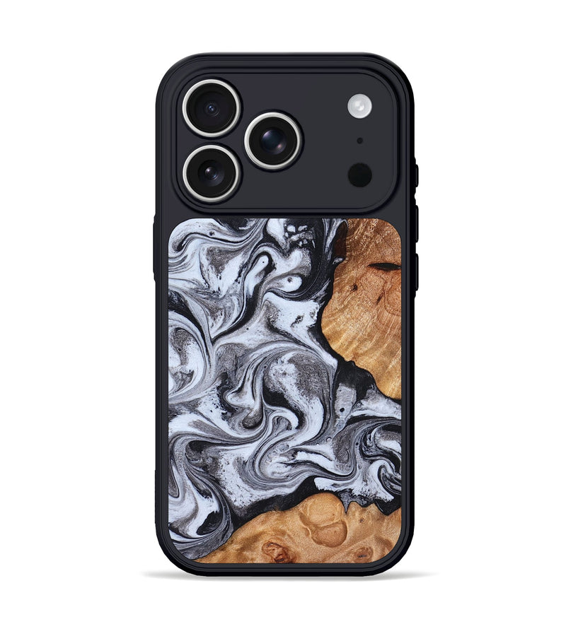 iPhone 17 Pro Wood Phone Case - Leda (Black & White, 822783)