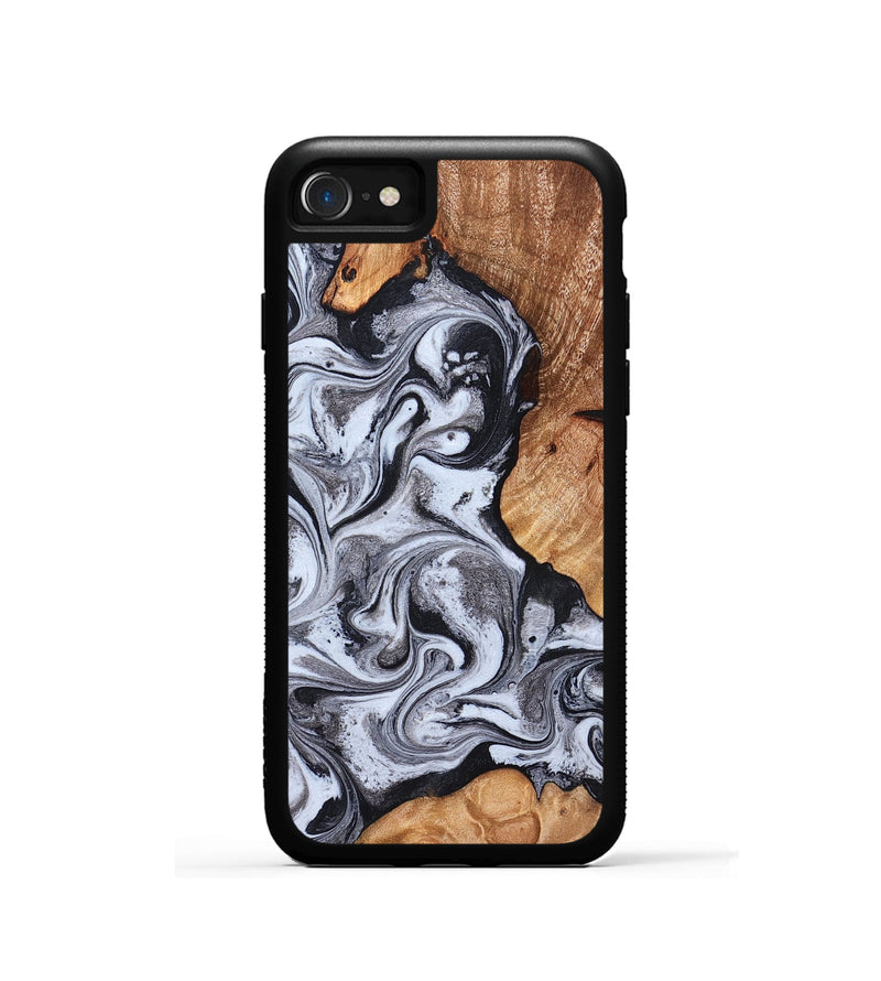 iPhone SE Wood Phone Case - Leda (Black & White, 822783)