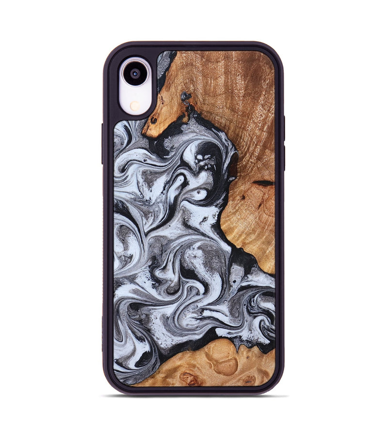 iPhone Xr Wood Phone Case - Leda (Black & White, 822783)
