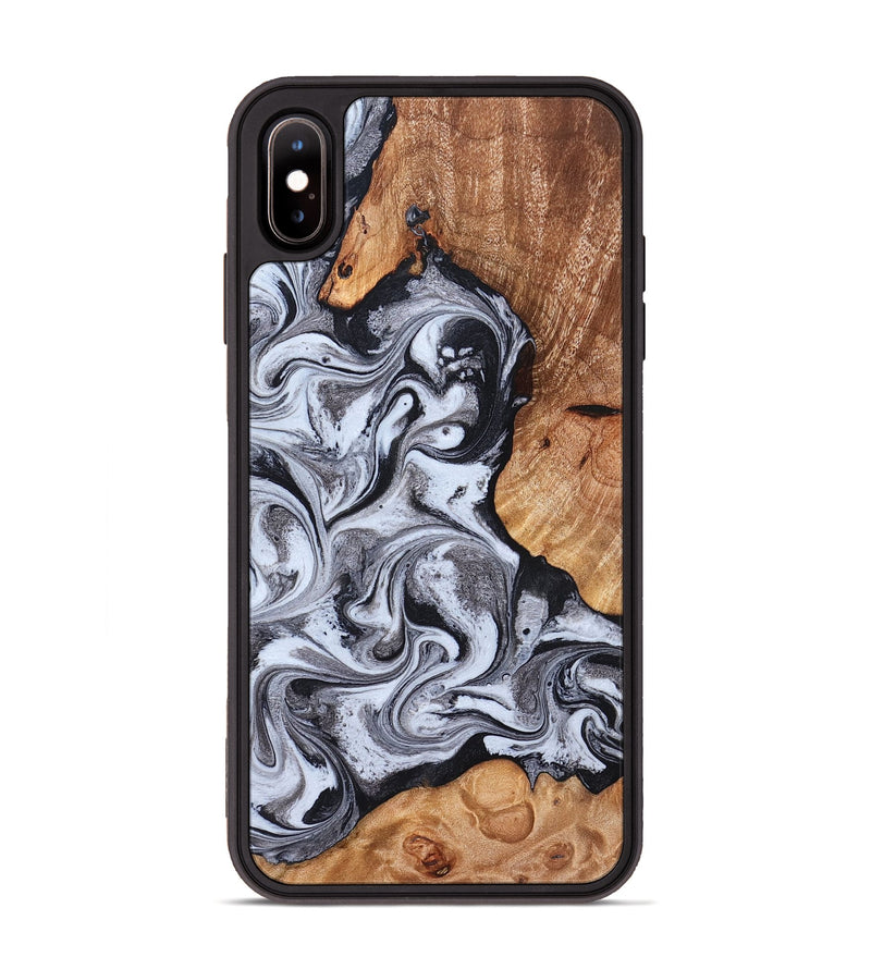 iPhone Xs Max Wood Phone Case - Leda (Black & White, 822783)
