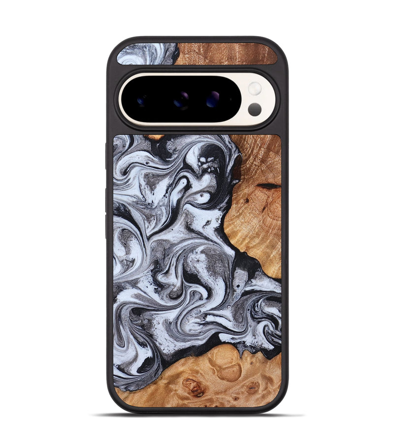 Pixel 9 Wood Phone Case - Leda (Black & White, 822783)