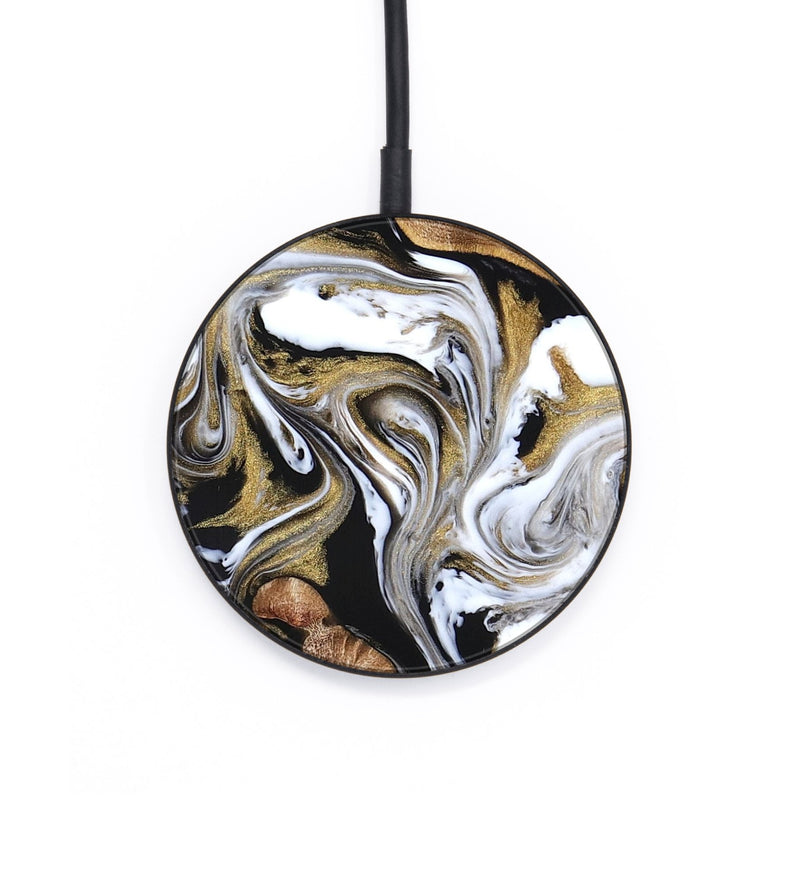 Circle Wood Wireless Charger - Ivory (Black & White, 822785)