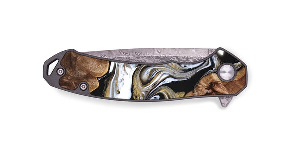 EDC Wood Pocket Knife - Ivory (Black & White, 822785)
