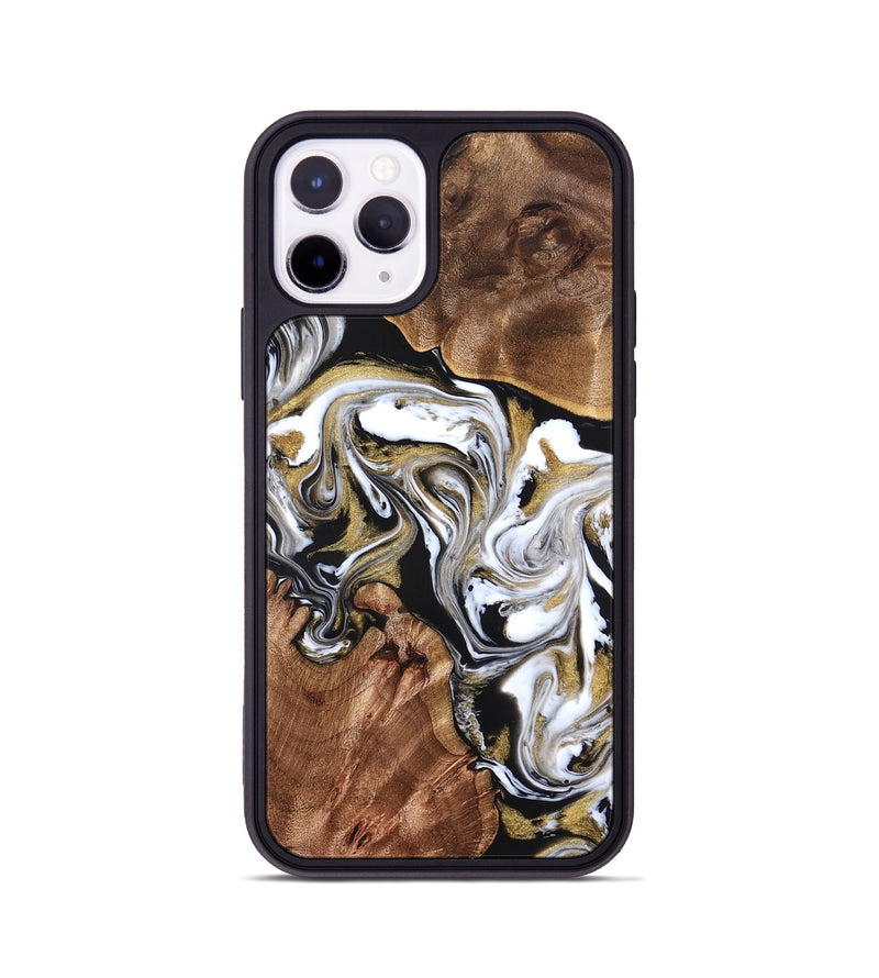 iPhone 11 Pro Wood Phone Case - Ivory (Black & White, 822785)