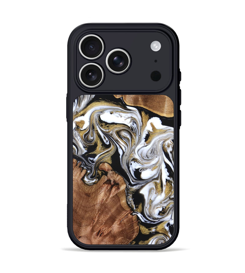 iPhone 17 Pro Wood Phone Case - Ivory (Black & White, 822785)