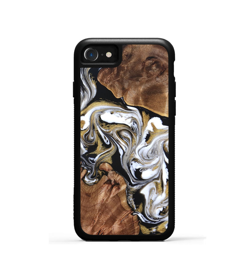 iPhone SE Wood Phone Case - Ivory (Black & White, 822785)