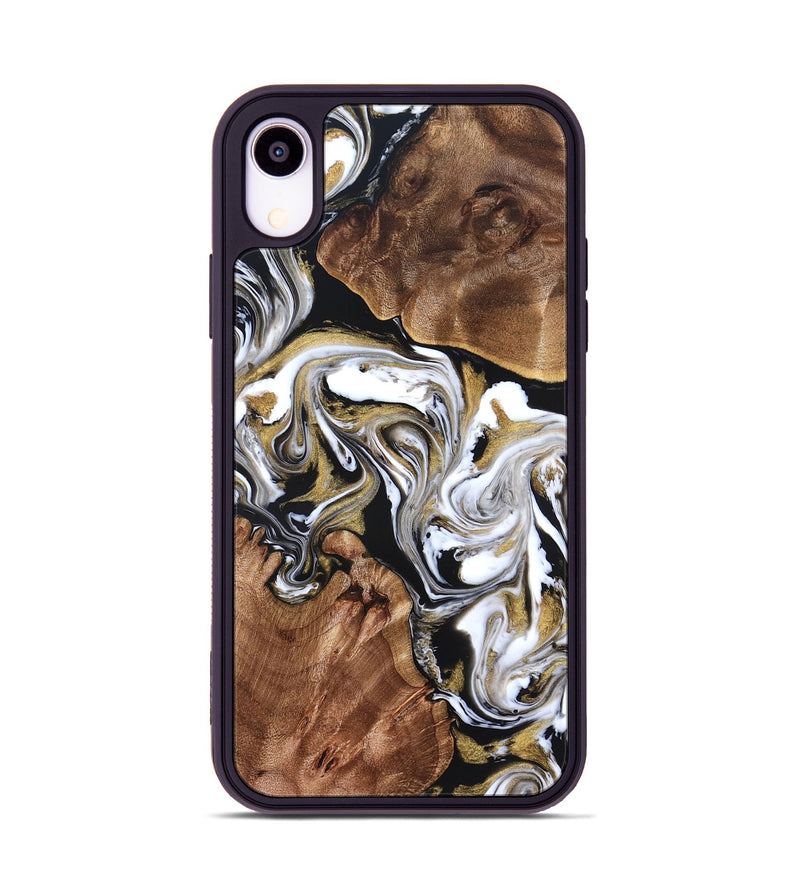 iPhone Xr Wood Phone Case - Ivory (Black & White, 822785)