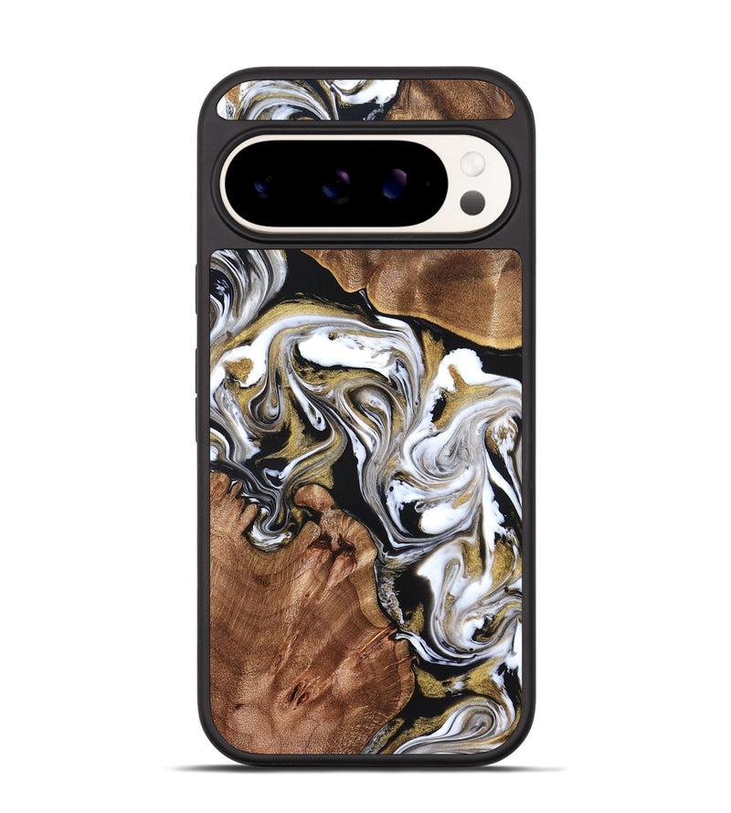 Pixel 9 Wood Phone Case - Ivory (Black & White, 822785)