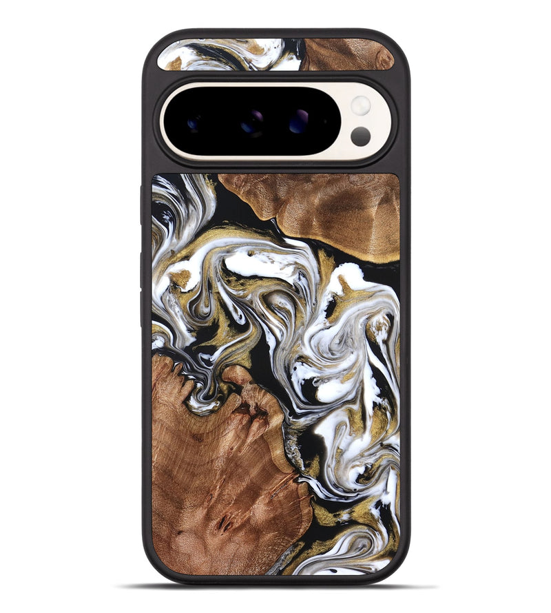 Pixel 9 Pro XL Wood Phone Case - Ivory (Black & White, 822785)