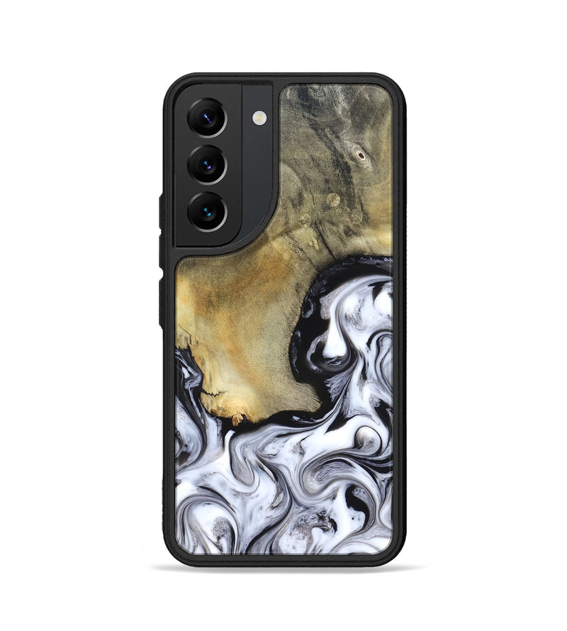 Galaxy S22 Wood Phone Case - Kacie (Black & White, 822786)