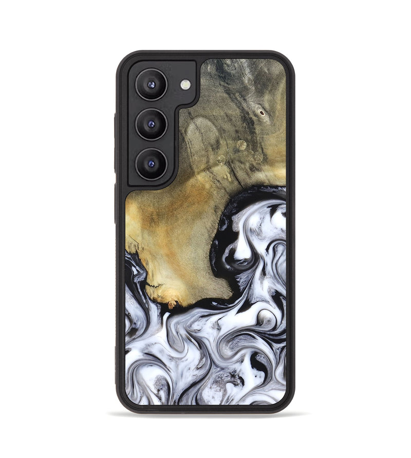 Galaxy S23 Wood Phone Case - Kacie (Black & White, 822786)