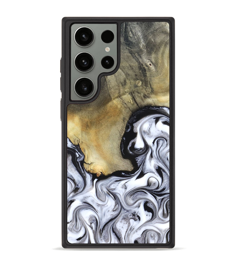 Galaxy S23 Ultra Wood Phone Case - Kacie (Black & White, 822786)