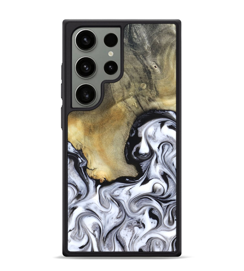 Galaxy S24 Ultra Wood Phone Case - Kacie (Black & White, 822786)