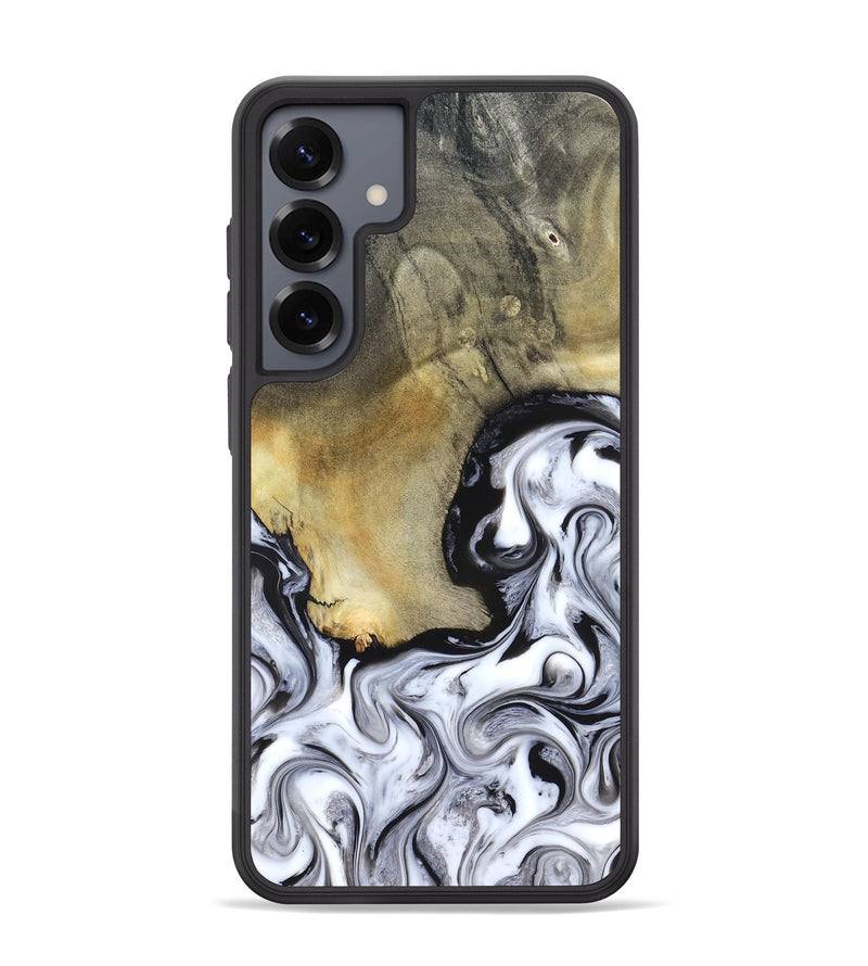Galaxy S25 Plus Wood Phone Case - Kacie (Black & White, 822786)
