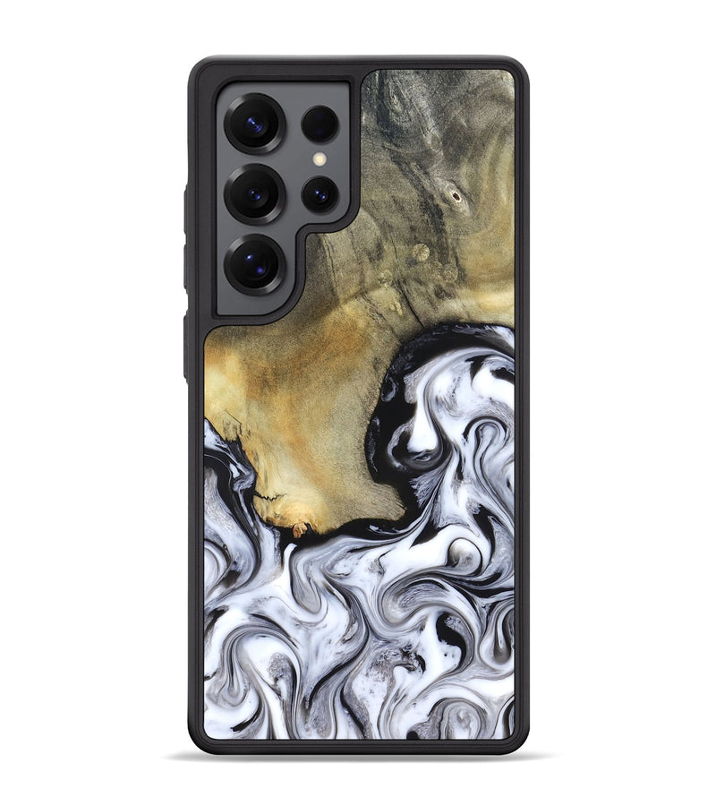 Galaxy S25 Ultra Wood Phone Case - Kacie (Black & White, 822786)