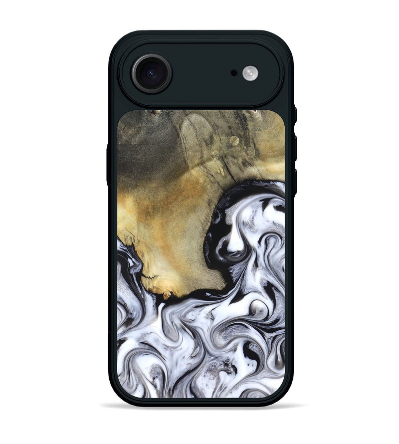 iPhone 17 Air Wood Phone Case - Kacie (Black & White, 822786)