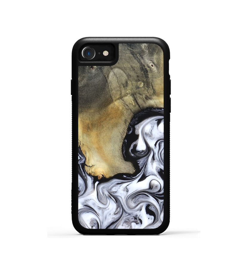 iPhone SE Wood Phone Case - Kacie (Black & White, 822786)
