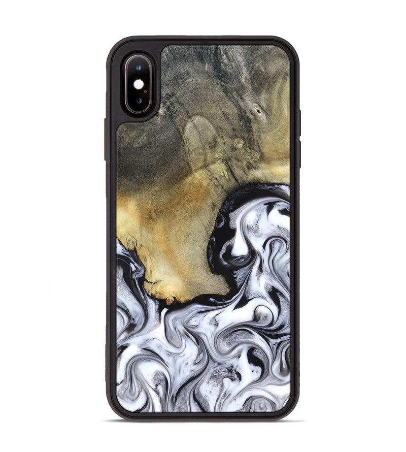 iPhone Xs Max Wood Phone Case - Kacie (Black & White, 822786)