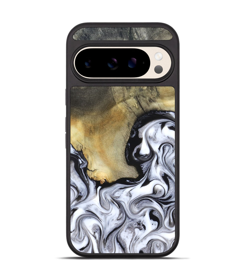 Pixel 10 Wood Phone Case - Kacie (Black & White, 822786)