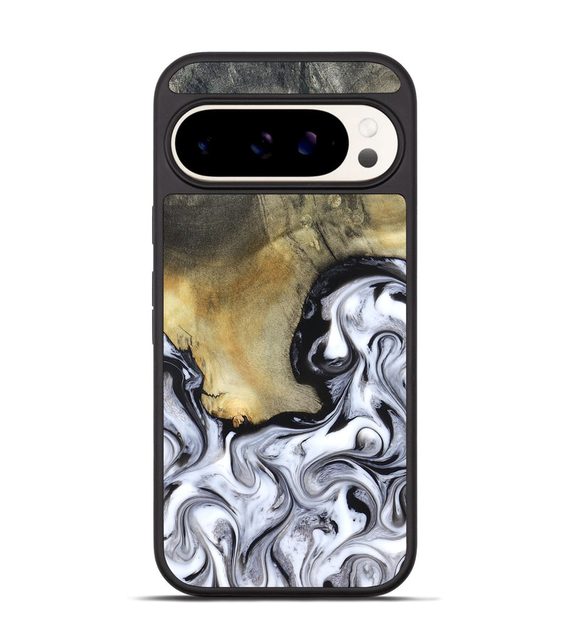 Pixel 9 Wood Phone Case - Kacie (Black & White, 822786)