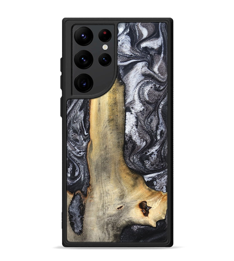 Galaxy S22 Ultra Wood Phone Case - Tiffani (Black & White, 822790)