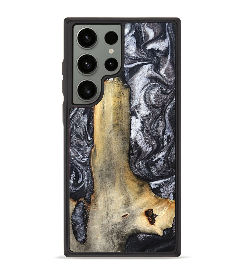Galaxy S23 Ultra Wood Phone Case - Tiffani (Black & White, 822790)