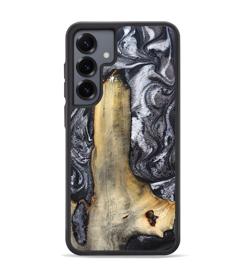 Galaxy S25 Plus Wood Phone Case - Tiffani (Black & White, 822790)
