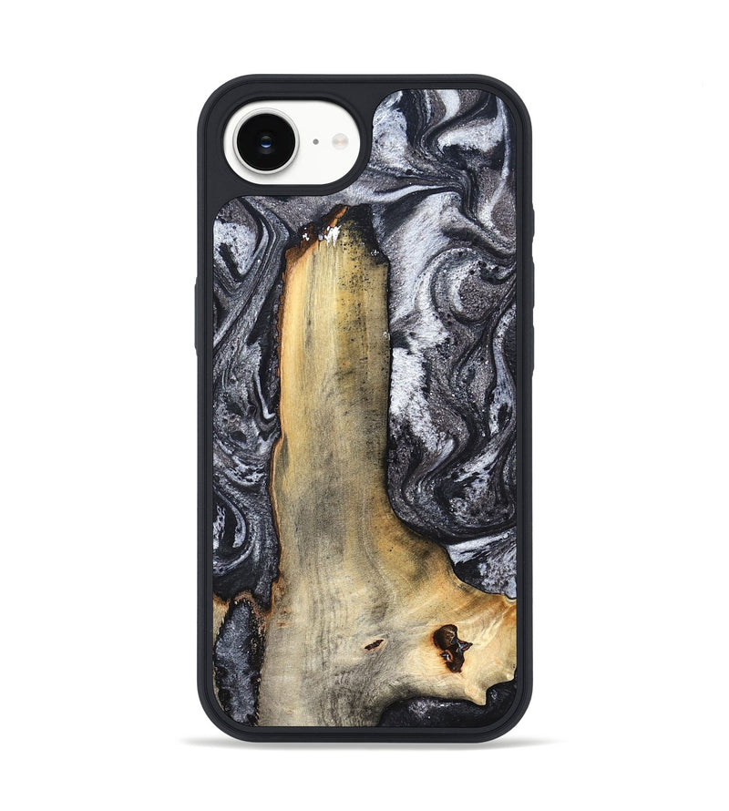 iPhone 16e Wood Phone Case - Tiffani (Black & White, 822790)