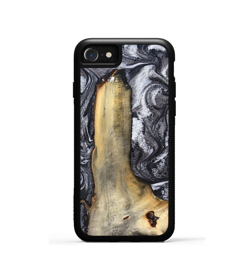 iPhone SE Wood Phone Case - Tiffani (Black & White, 822790)