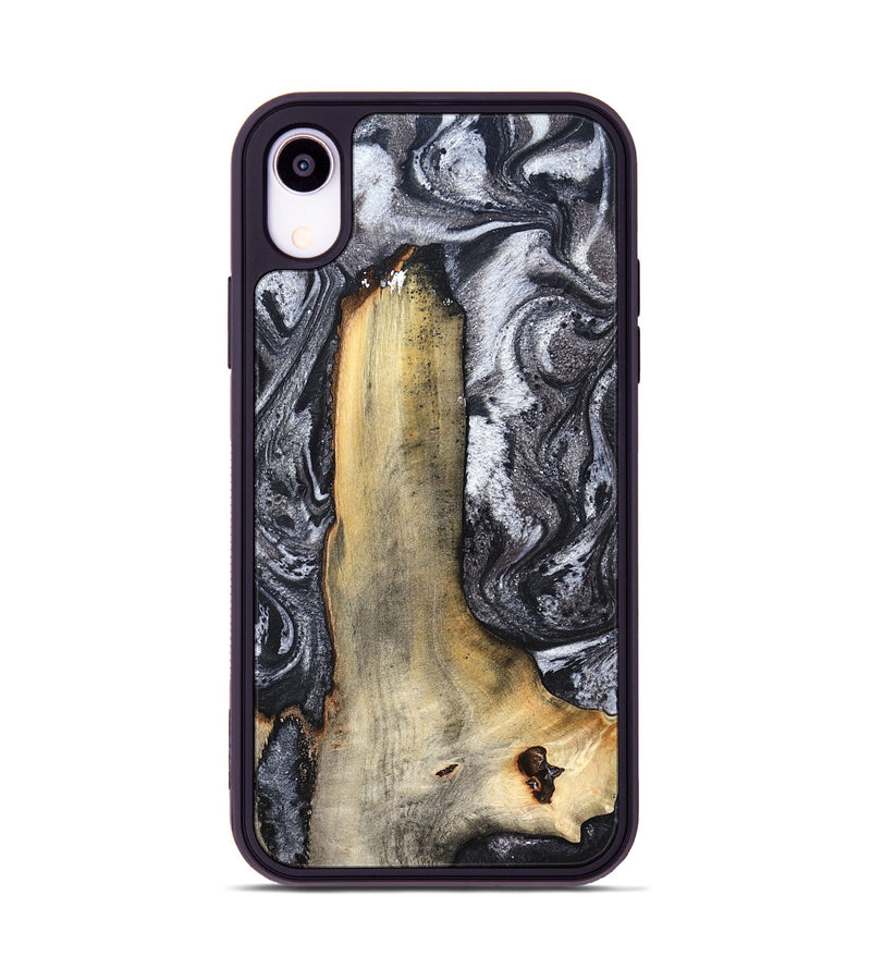 iPhone Xr Wood Phone Case - Tiffani (Black & White, 822790)