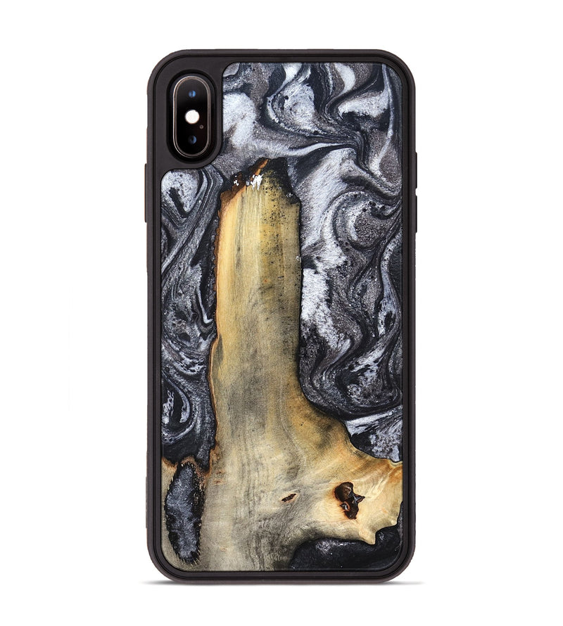 iPhone Xs Max Wood Phone Case - Tiffani (Black & White, 822790)