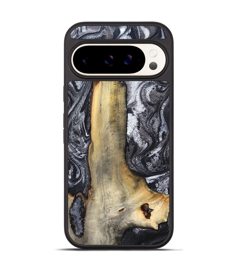 Pixel 9 Pro Wood Phone Case - Tiffani (Black & White, 822790)