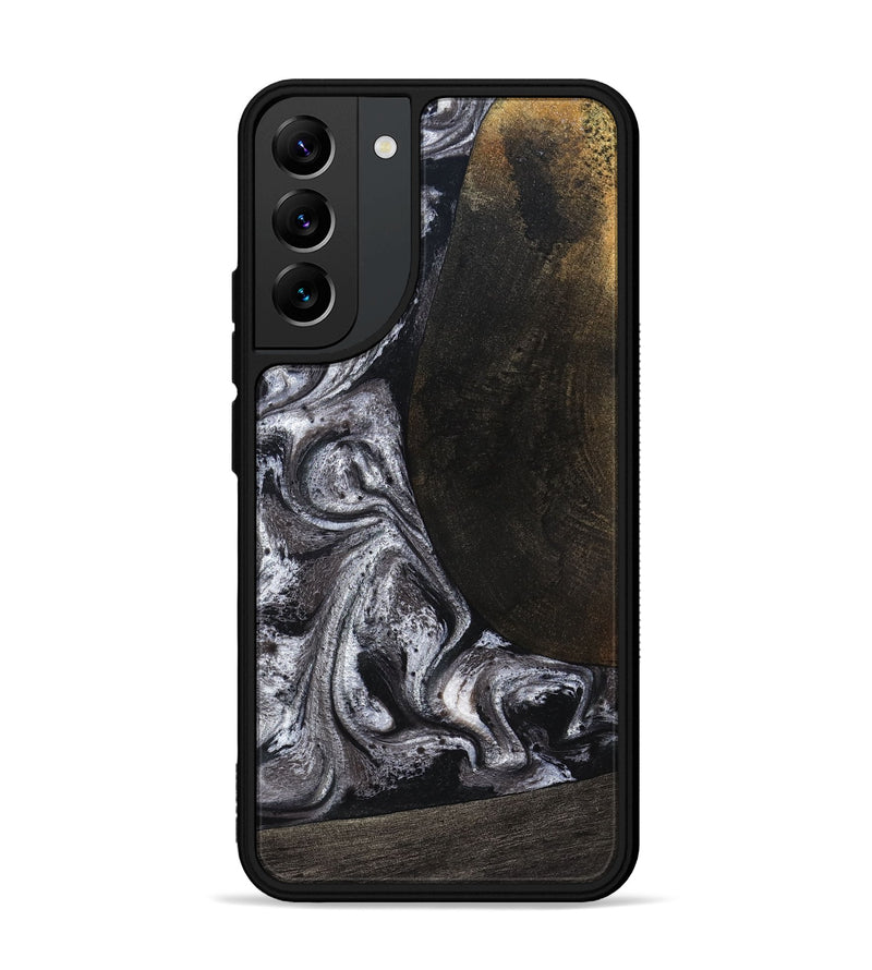 Galaxy S22 Plus Wood Phone Case - Patrica (Black & White, 822792)