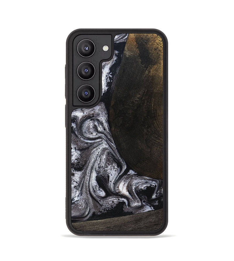 Galaxy S23 Wood Phone Case - Patrica (Black & White, 822792)