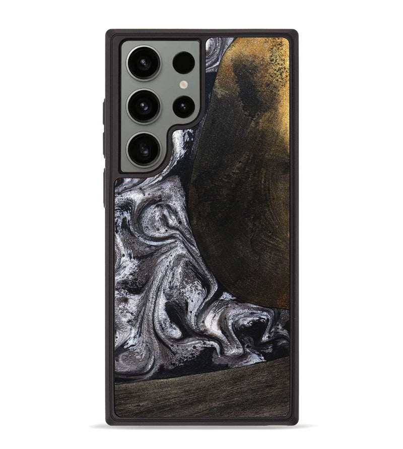 Galaxy S23 Ultra Wood Phone Case - Patrica (Black & White, 822792)