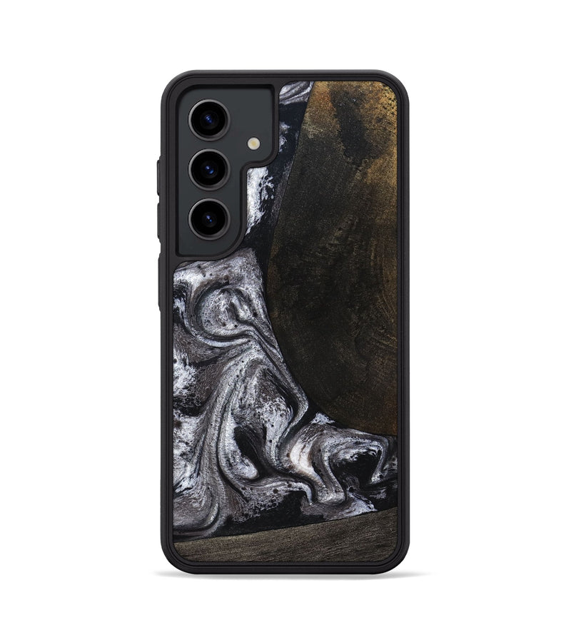 Galaxy S24 Wood Phone Case - Patrica (Black & White, 822792)