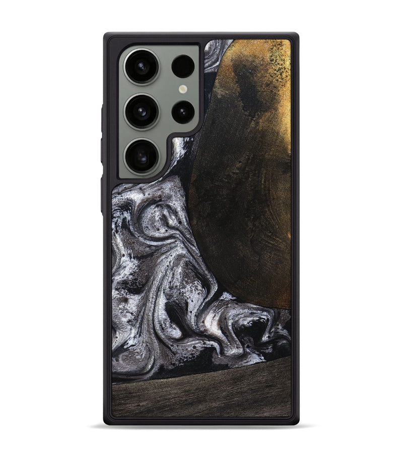 Galaxy S24 Ultra Wood Phone Case - Patrica (Black & White, 822792)