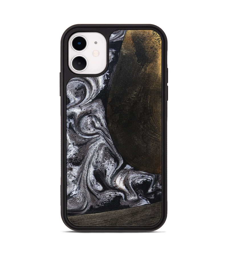 iPhone 11 Wood Phone Case - Patrica (Black & White, 822792)
