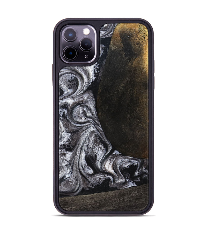iPhone 11 Pro Max Wood Phone Case - Patrica (Black & White, 822792)