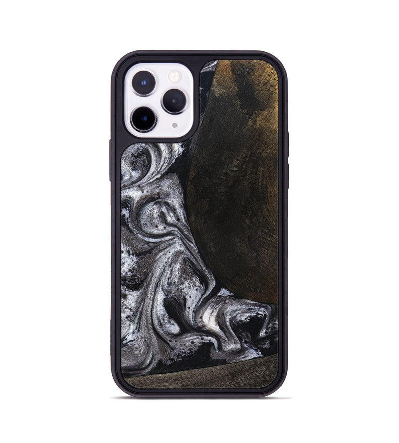 iPhone 11 Pro Wood Phone Case - Patrica (Black & White, 822792)