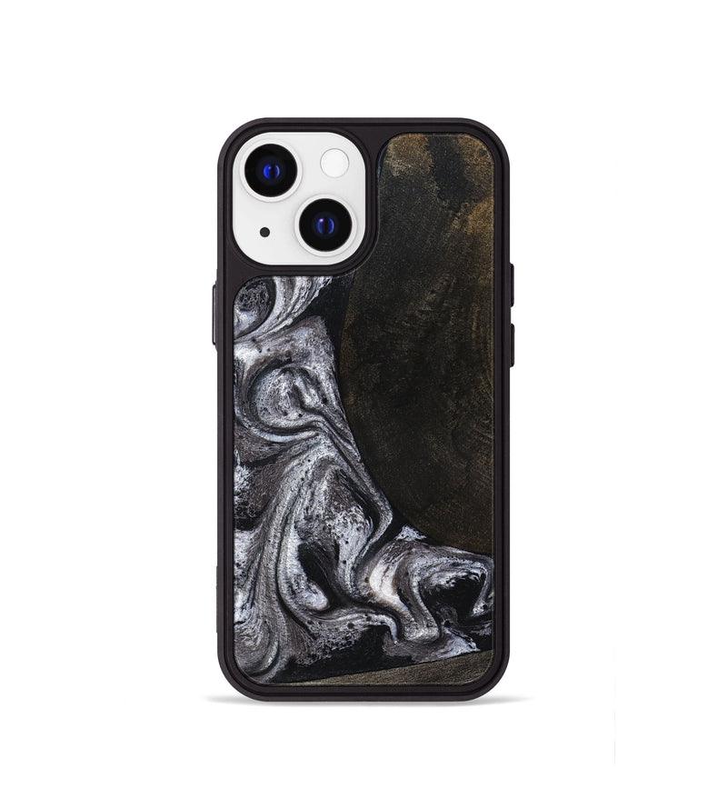 iPhone 13 mini Wood Phone Case - Patrica (Black & White, 822792)