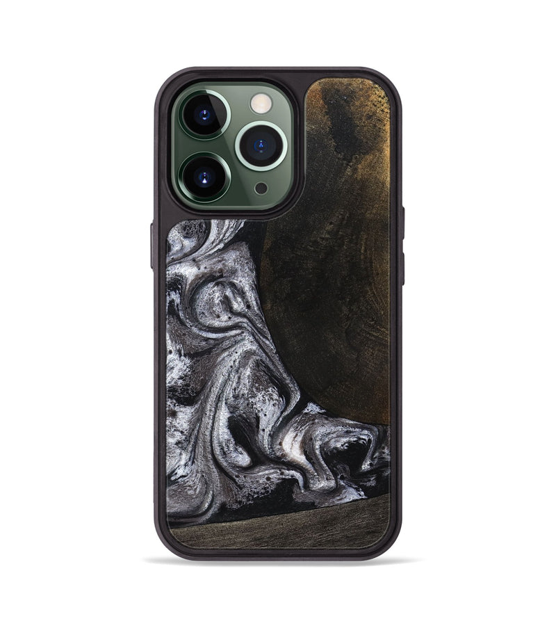 iPhone 13 Pro Wood Phone Case - Patrica (Black & White, 822792)